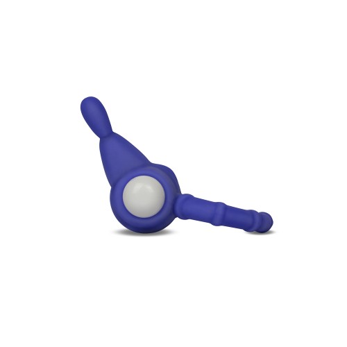 Синее виброкольцо Power Thrill Clit Cockring