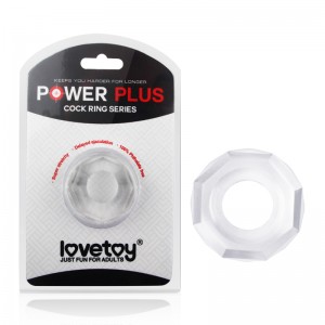 Эрекционное кольцо Power Plus Cock Ring, прозрачное