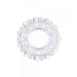 Прозрачное эрекционное кольцо Power Plus Cock Ring (иной угол)