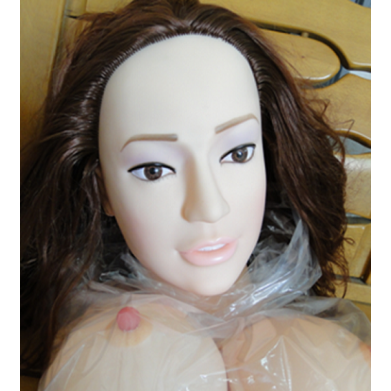 Кукла шатенка для секса с вибрацией 3D Face Love Doll