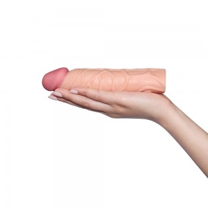 Удлиняющая насадка на пенис Super-Realistic Penis Extension Sleeve (иной угол)
