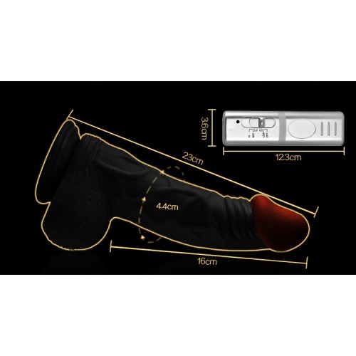 Вибратор черный с присоской Real Extreme 18 см