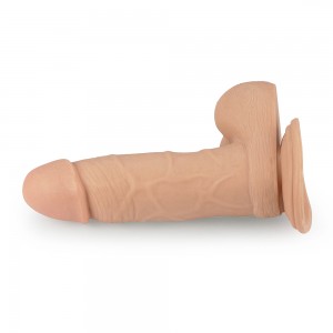 Реалистичный фаллоимитатор на присоске телесный 15,5 см (иной угол)