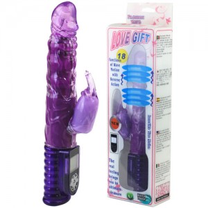 Вибратор Hi-Tech со стимуляцией клитора Love Gift