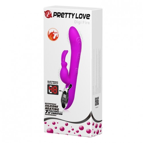 Перезаряжаемый Кролик с подогревом Pretty Love Digi Fire 