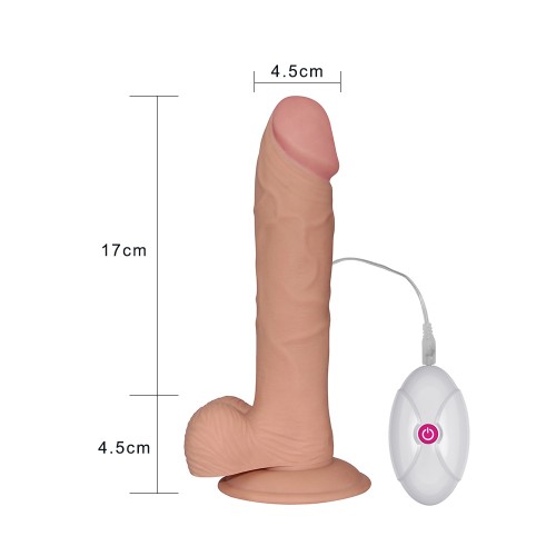 Реалистичный вибратор 23 см с выносным пультом управления The Ultra Soft Dude