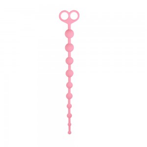 Анальная цепочка розовая Psyche’s Premium Anal Beads (иной угол)