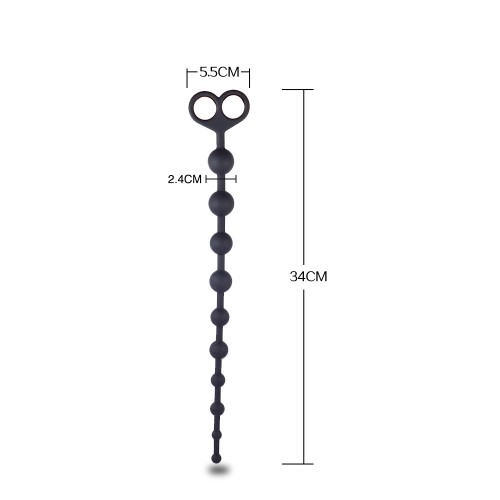 Анальная цепочка черная Psyche’s Premium Anal Beads