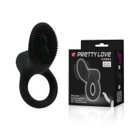 Виброкольцо с клиторальным стимулятором Pretty Love Cobra