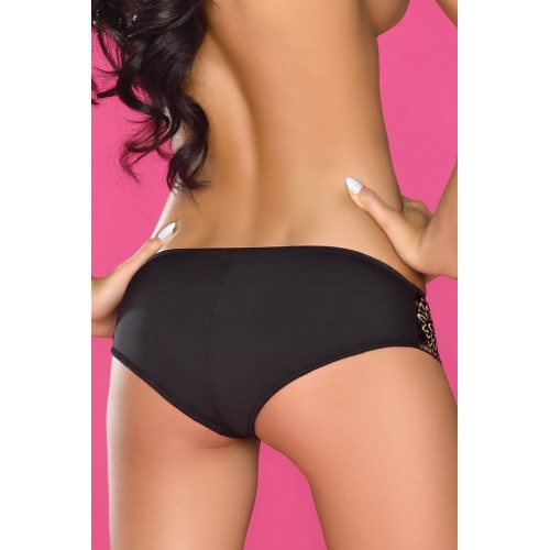 Черные трусики Zisel с кружевной резинкой S/M