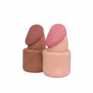 Удлиняющая насадка на пенис Super Realistic мулат, плюс 3 см (иной угол)