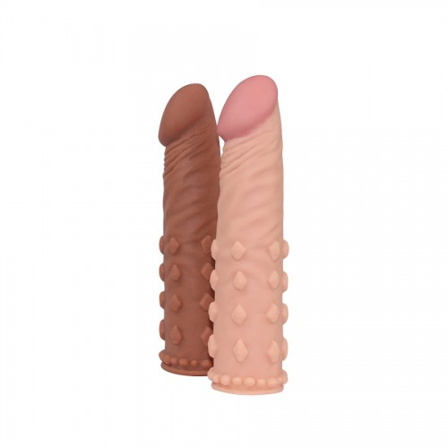 Насадка на пенис удлиняющая Super-Realistic Penis Extension Sleeve мулат