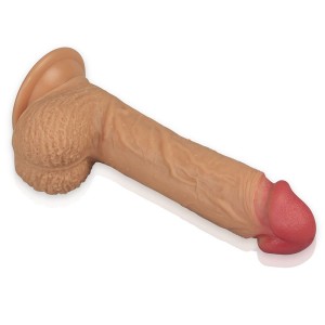 Фаллос на присоске с мошонкой 8.5 Dual-layered Silicone Dildo Фаллос на присоске с мошонкой 8.5 Dual-layered Silicone Dildo (иной угол)