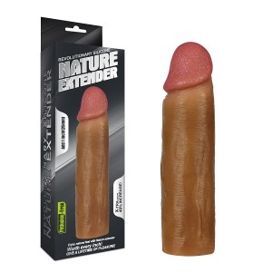 Насадка на пенис Nature Extender мулат плюс 4 см