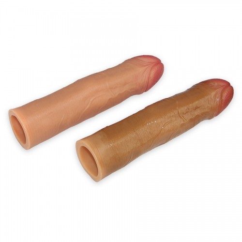 Насадка на пенис Revolutionary Silicone Nature Extender телесная плюс 6 см