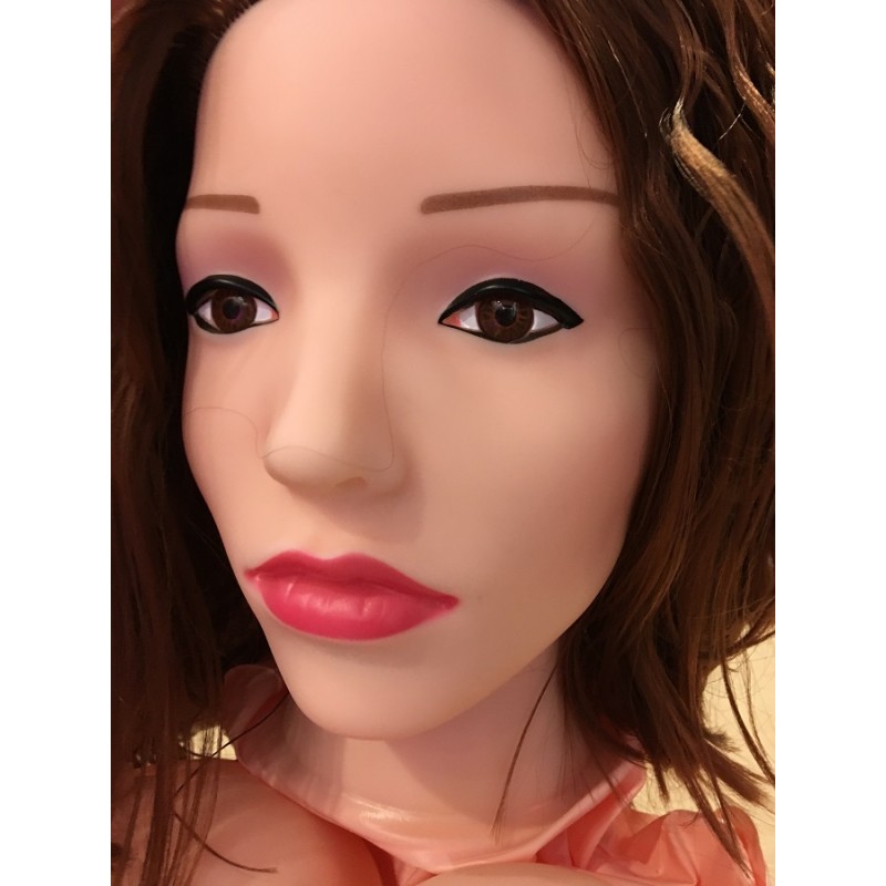 Кукла для секса с вибрацией рыжая 3D Face Love Doll