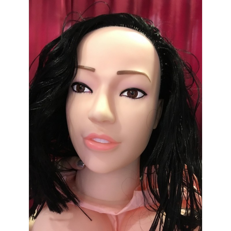 Кукла шатенка для секса с вибрацией 3D Face Love Doll