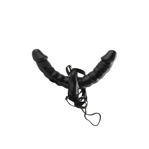 Страпон на ремне двухсторонний с вибрацией FF Vibrating Double Delight Strap-On black