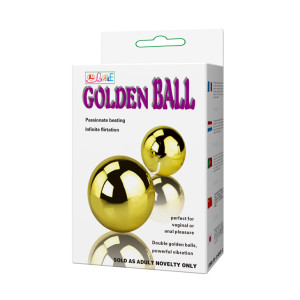Вагинальные шарики Golden Balls с вибрацией (иной угол)