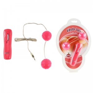 Вагинальные шарики с 7 функциями вибрации розовые (иной угол)