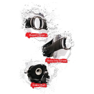 Фаллопротез FF Extreme 12in Hollow Strap Flesh (иной угол)