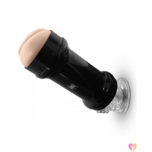 Мастурбатор на мощной присоске Spider Man Hands Free черный (иной угол)