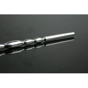 Серебристый уретральный буж 10,3 см (иной угол)