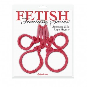 Фиксаторы из японского шелкового бондажа FF Japanese Silk Rope Hogtie Red