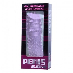 Насадка на пенис стимулирующая фиолетовая (иной угол)