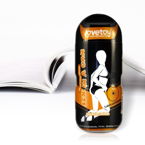 Мастурбатор попа в колбе с вибрацией Sex In A Can Vibra Anus Tunnel