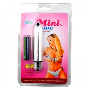 Вибропулька с 10 функциями вибрации серебристая (иной угол)