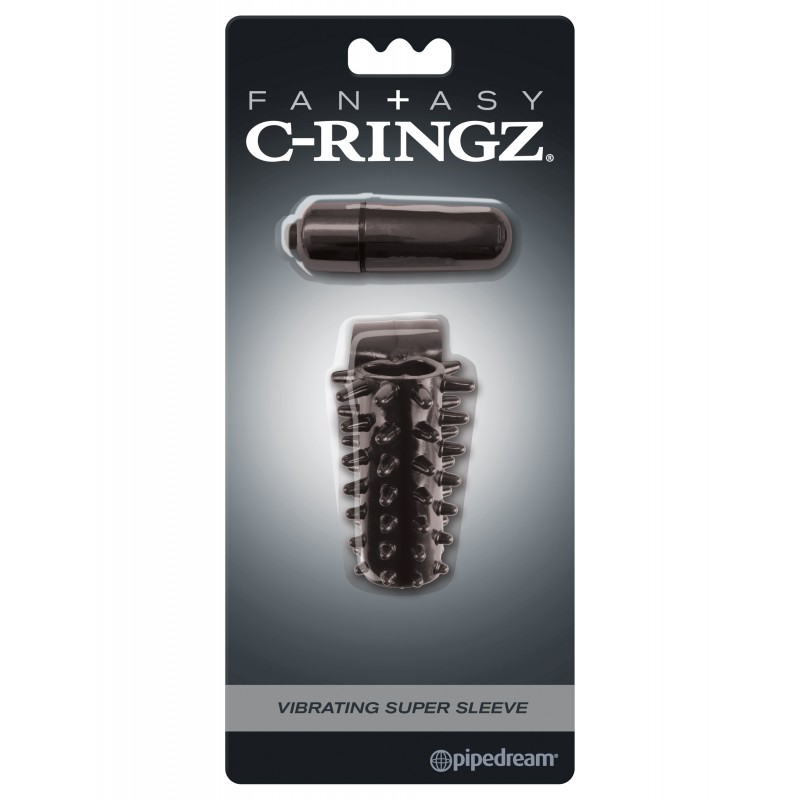 Насадка на пенис с вибрацией Fantasy C-Ringz Vibrating Super Sleeve