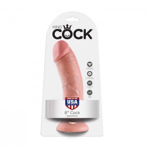 Фаллоимитатор King Cock 8 in Cock с присоской телесный