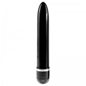 Черный вибратор-реалистик 10 Vibrating Stiffy (иной угол)