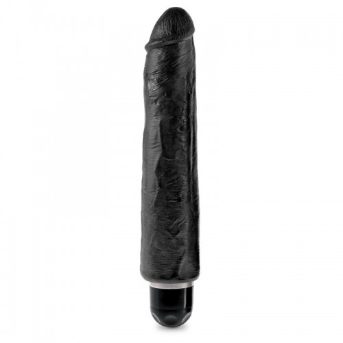Черный вибратор-реалистик 10 Vibrating Stiffy