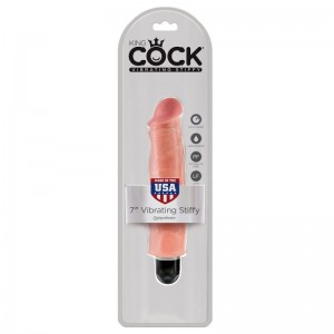 Телесный вибратор-реалистик 7 Vibrating Stiffy