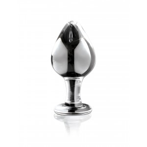 Стеклянная анальная пробка Icicles (иной угол)