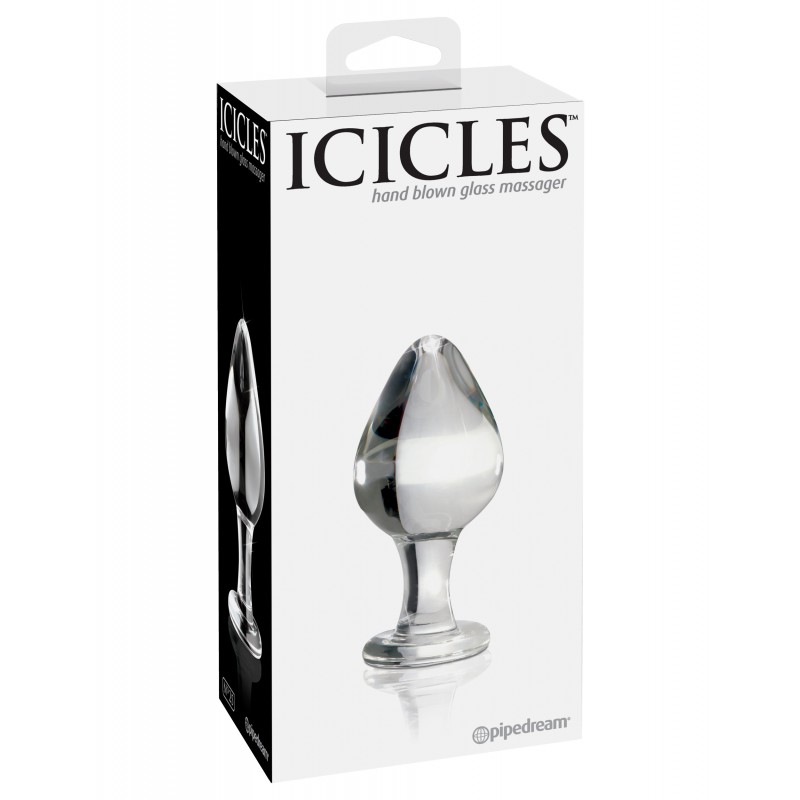 Стеклянная анальная пробка Icicles