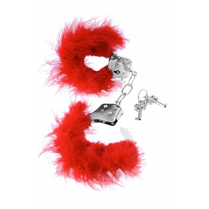 Металлические наручники с пухом FFS Feather Love Cuffs Металлические наручники с пухом FFS Feather Love Cuffs (иной угол)