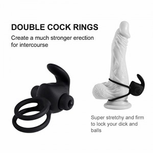 Двойное виброкольцо Double Cock Ring розовое Двойное виброкольцо Double Cock Ring розовое (иной угол)