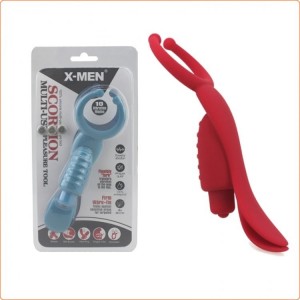 Универсальный вибромассажер Scorpion Multi-use Pleasure Tool красный Универсальный вибромассажер Scorpion Multi-use Pleasure Tool красный (иной угол)