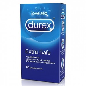 Презервативы Durex №12 Extra Safe плотные с дополнительной смазкой