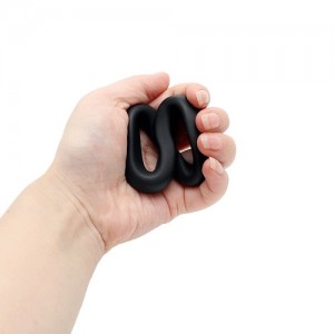 Двойное эрекционное кольцо восьмеркой x-men черное (иной угол)