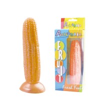 Яркий и необычный фаллоимитатор в форме кукурузы с присоской