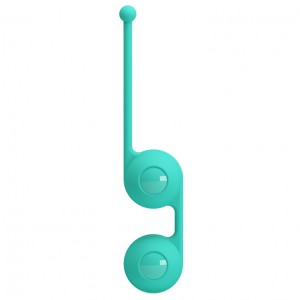 Вагинальные шарики со смещённым центром тяжести Pretty Love Kegel Tighten Up III мятного цвета Вагинальные шарики со смещённым центром тяжести Pretty Love Kegel Tighten Up III мятного цвета (иной угол)