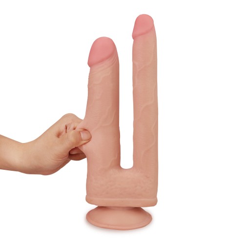 Двойной фаллоимитатор с присоской Skinlike Double Penetration Soft Cock