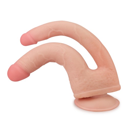 Двойной фаллоимитатор с присоской Skinlike Double Penetration Soft Cock