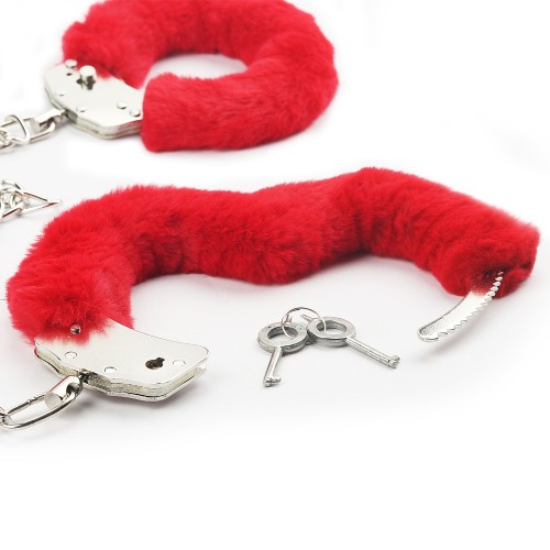 Универсальные оковы Fetish Pleasure Fluffy красные