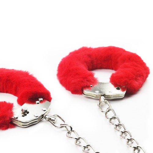 Универсальные оковы Fetish Pleasure Fluffy красные