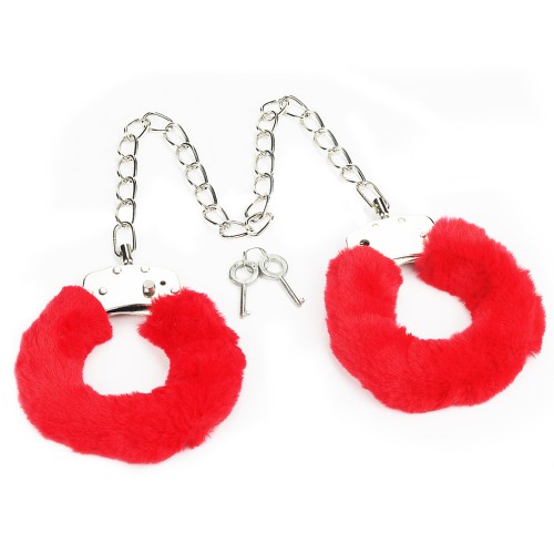 Универсальные оковы Fetish Pleasure Fluffy красные